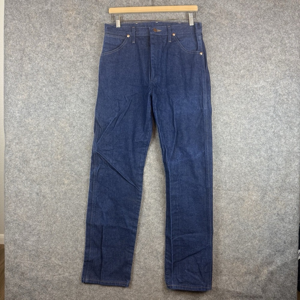 Vintage Wrangler Jeans Mens 30x32 Blue 13MWZ Cowboy Cut Western Rodeo Dark Wash